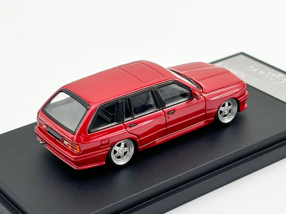 Mortal Model 1/64 BMW E30 Touring Low Rider Edition Red - Diecast Toyz Australia