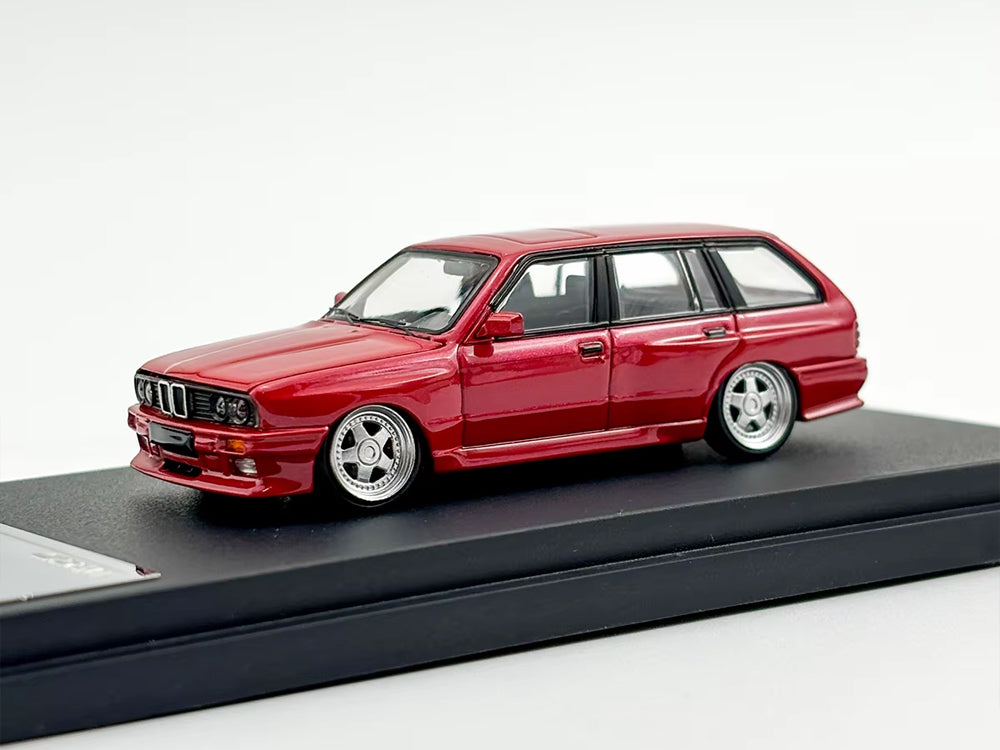 Mortal Model 1/64 BMW E30 Touring Low Rider Edition Red - Diecast Toyz Australia