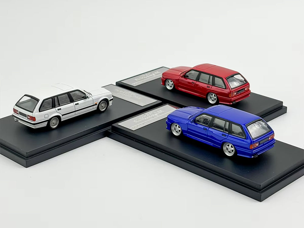 Mortal Model 1/64 BMW E30 Touring Low Rider Edition Red - Diecast Toyz Australia