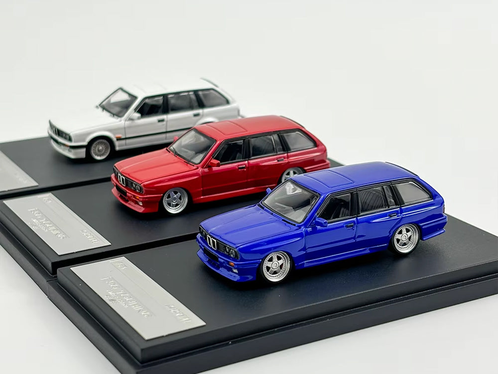 Mortal Model 1/64 BMW E30 Touring Low Rider Edition Red - Diecast Toyz Australia