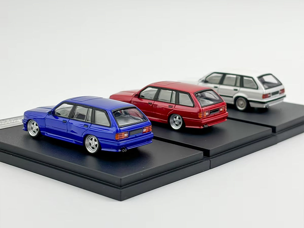 Mortal Model 1/64 BMW E30 Touring Low Rider Edition Red - Diecast Toyz Australia