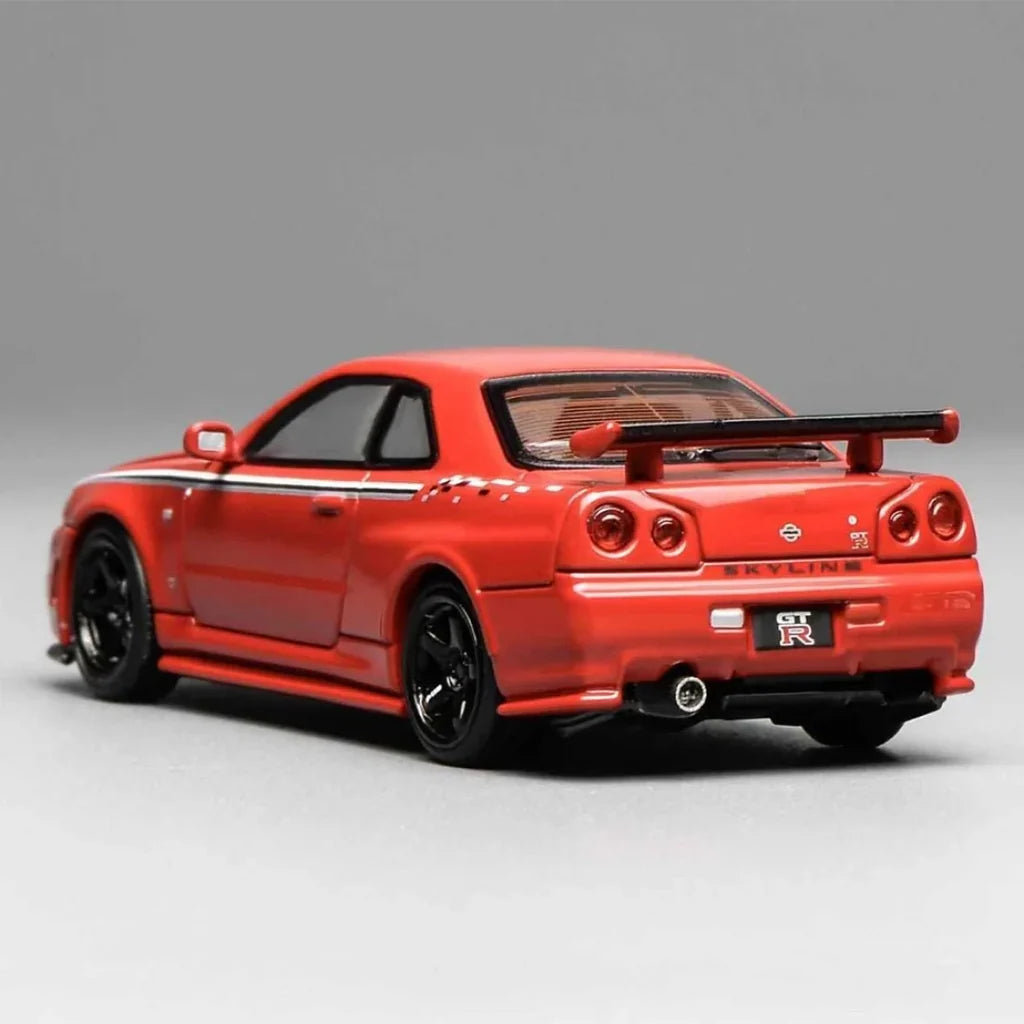 MotorHelix 1/64 Nissan Skyline GTR R34 NISMO Customized Red