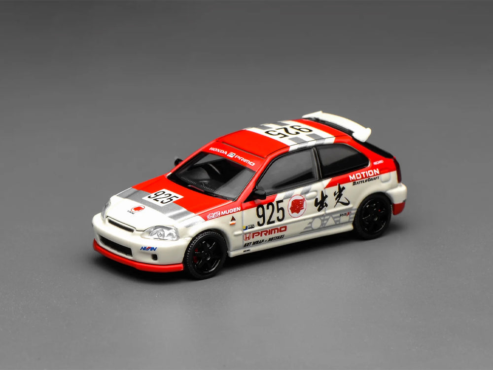 Motor Helix 1/64 Honda Civic EK9 Type R Idemitsu Motion Red