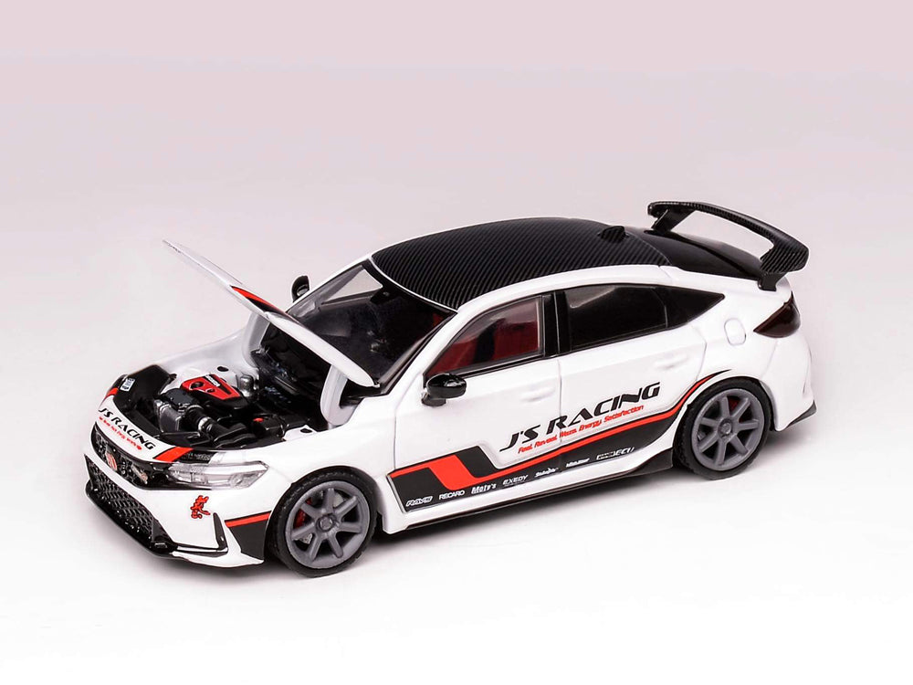 Motor Helix 1/64 Honda Civic Type R FL5 J's Racing Pearl White - Diecast Toyz Australia