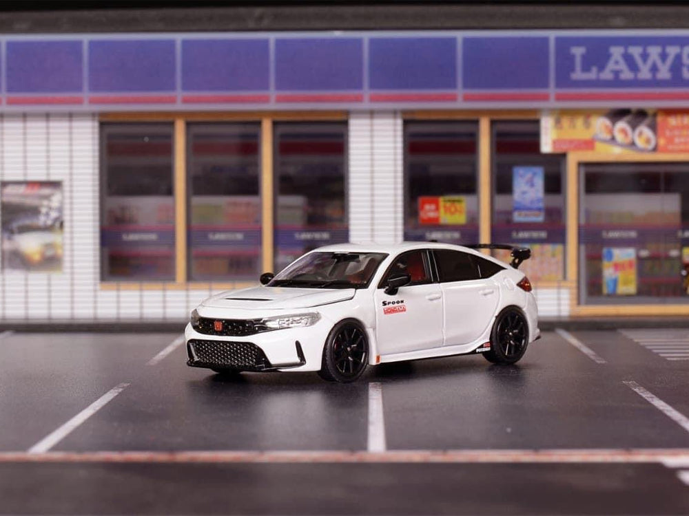 Motor Helix 1/64 Honda Civic Type R FL5 Pearl White with Hondata Livery - Diecast Toyz Australia