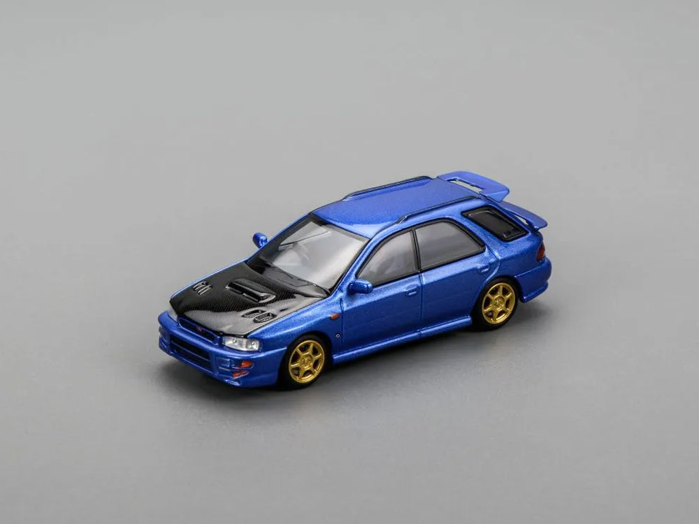 Motor Helix 1/64 Subaru Impreza WRX STI Ver VI Blue with Carbon Bonnet