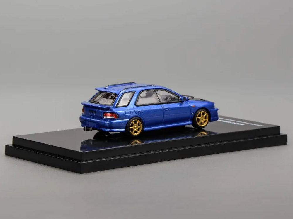 Motor Helix 1/64 Subaru Impreza WRX STI Ver VI Blue with Carbon Bonnet
