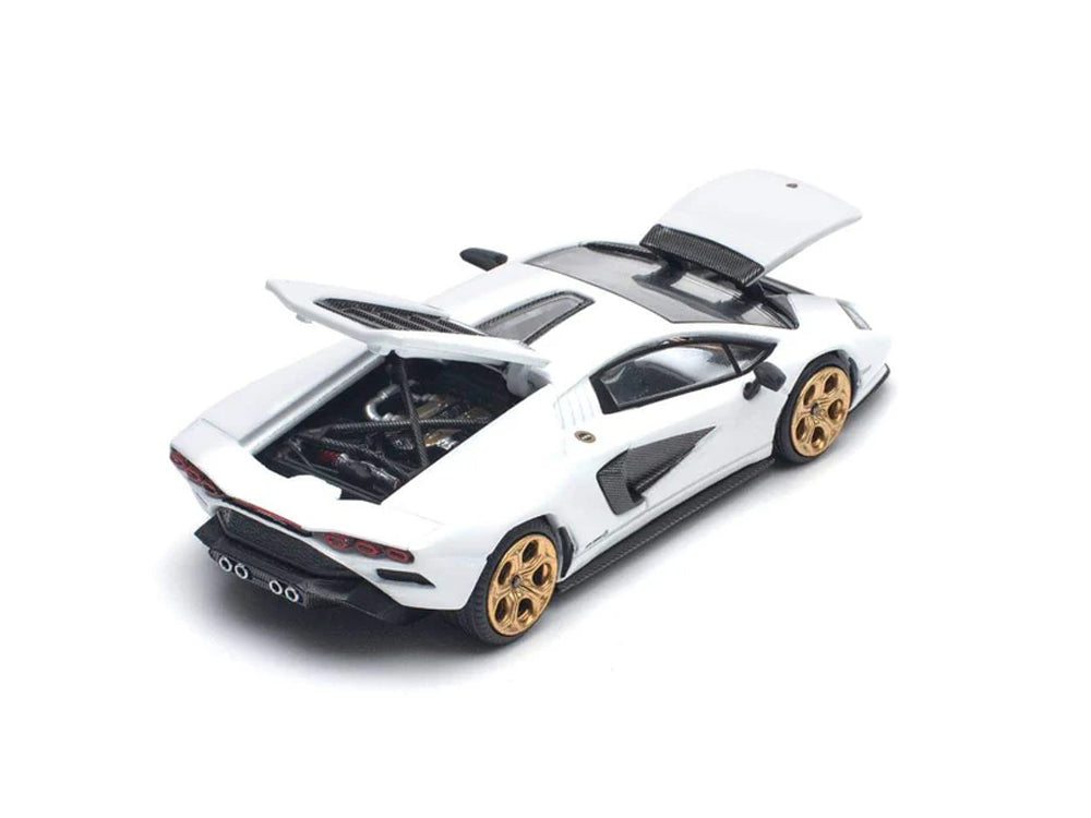 Pop Race 1/64 Lamborghini Countach LPI 800-4 Bianco Siderale