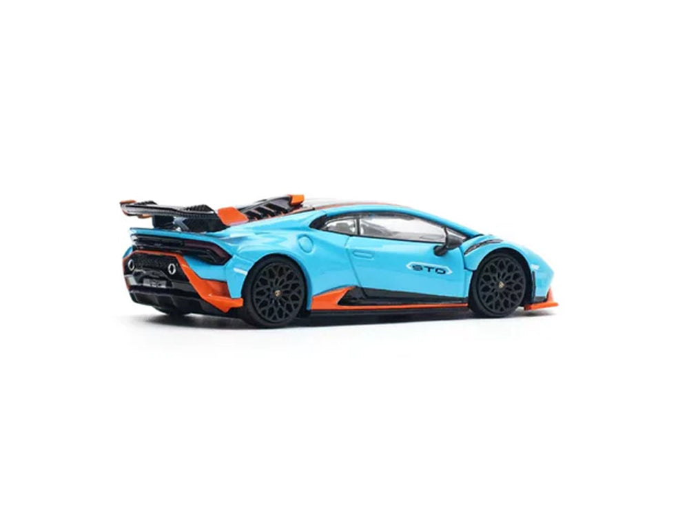Pop Race 1/64 Lamborghini Huracan STO Blue Laufey/Arancio Xanto