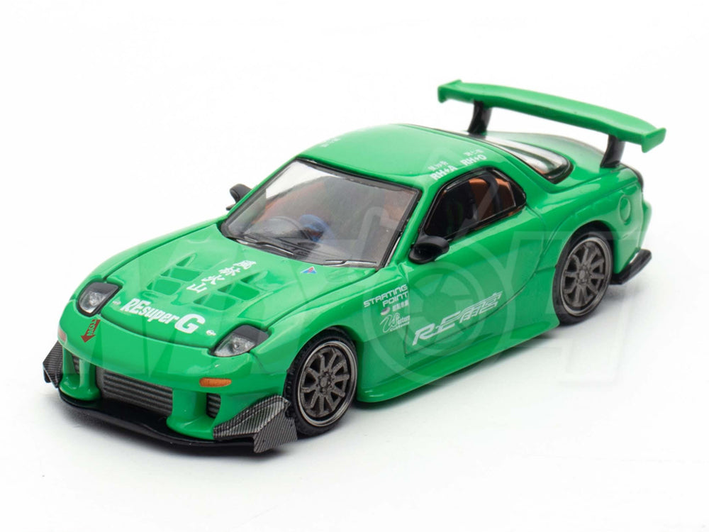 Pop Race 1/64 Mazda RX7 FD3S RE Amemiya Widebody Green Taiwan Edition