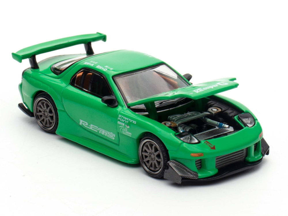 Pop Race 1/64 Mazda RX7 FD3S RE Amemiya Widebody Green Taiwan Edition