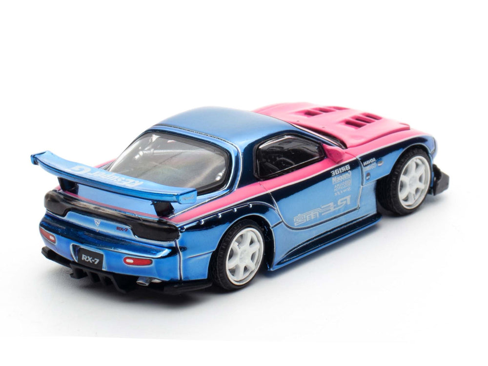 Pop Race 1/64 Mazda RX7 FD3S RE Amemiya Widebody Pink & Blue HEC 2025 Edition - Diecast Toyz Australia