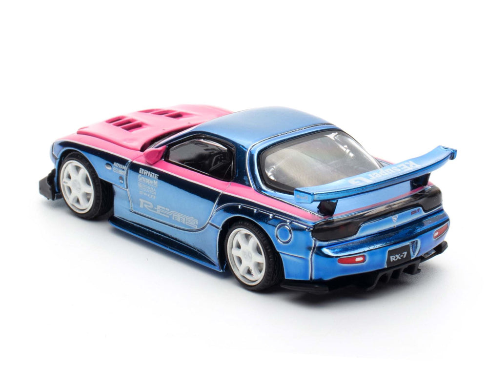 Pop Race 1/64 Mazda RX7 FD3S RE Amemiya Widebody Pink & Blue HEC 2025 Edition - Diecast Toyz Australia