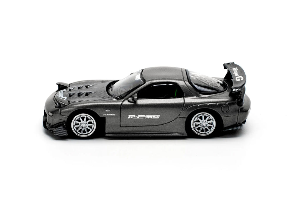 Pop Race 1/64 Mazda RXX7 FD3S RE-Amemiya Gun Metal
