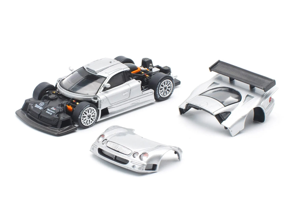 Pop Race 1/64 Mercedes Benz CLK GTR Silver