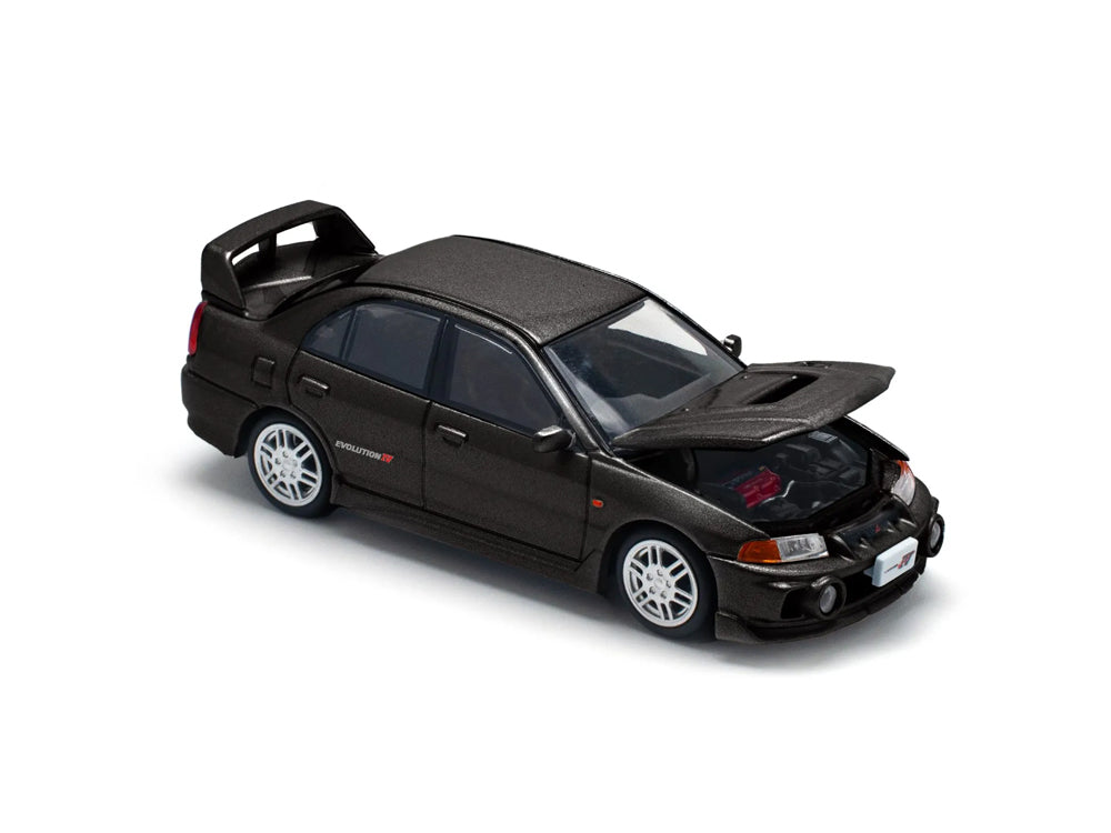 Pop Race 1/64 Mitsubishi Lancer Evolution IV Pyrenees Black Pearl