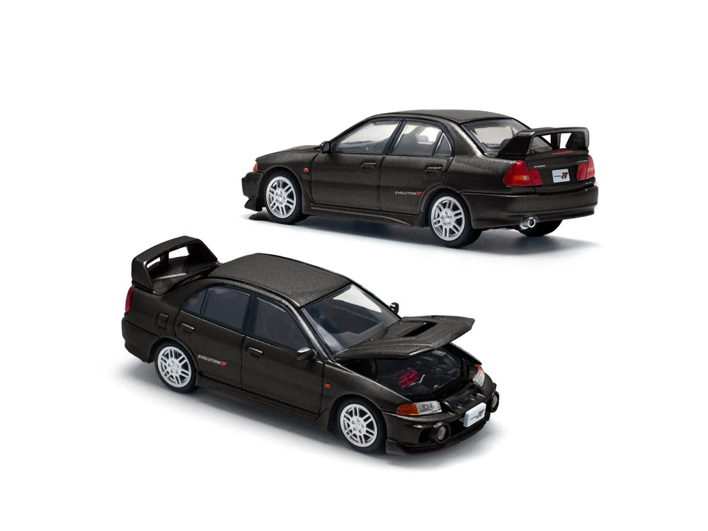Pop Race 1/64 Mitsubishi Lancer Evolution IV Pyrenees Black Pearl