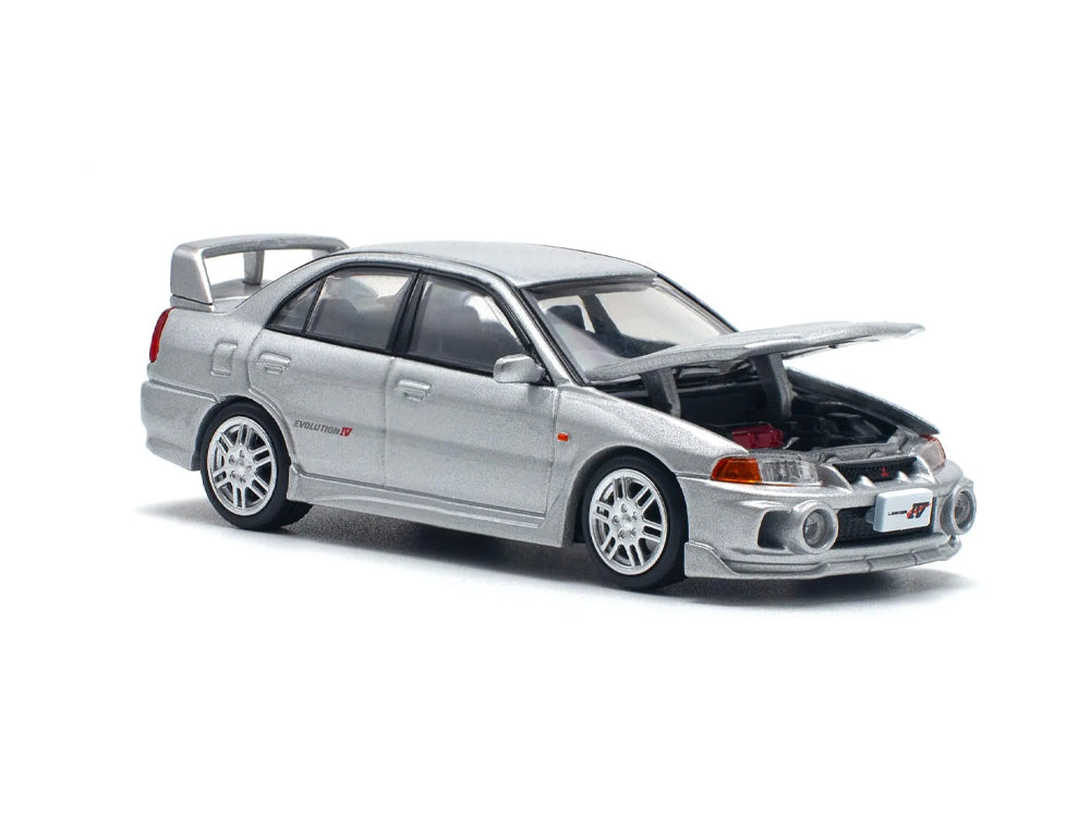 Pop Race 1/64 Mitsubishi Lancer Evolution IV Steel Silver
