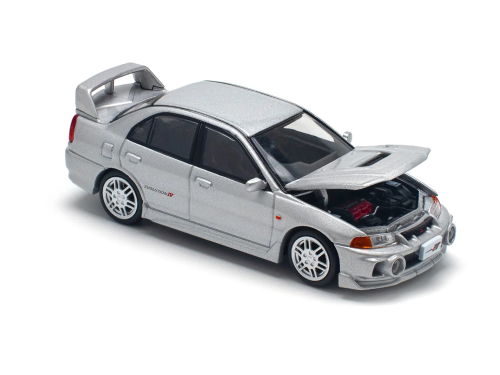 Pop Race 1/64 Mitsubishi Lancer Evolution IV Steel Silver