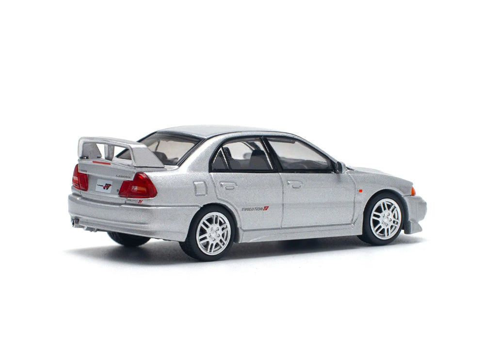 Pop Race 1/64 Mitsubishi Lancer Evolution IV Steel Silver