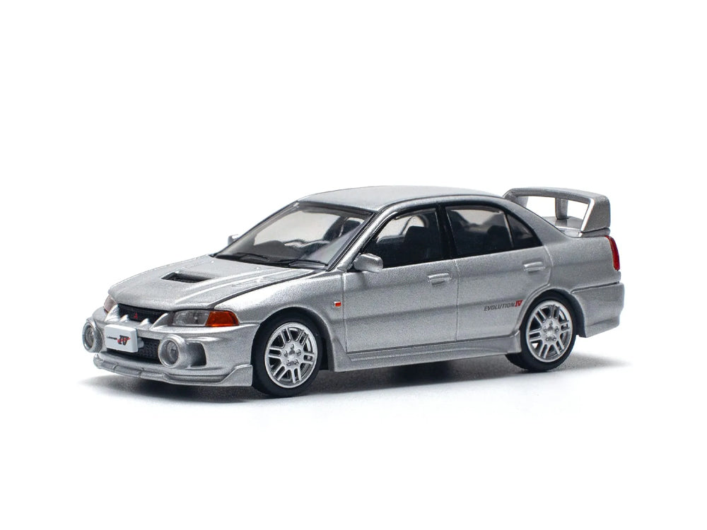 Pop Race 1/64 Mitsubishi Lancer Evolution IV Steel Silver