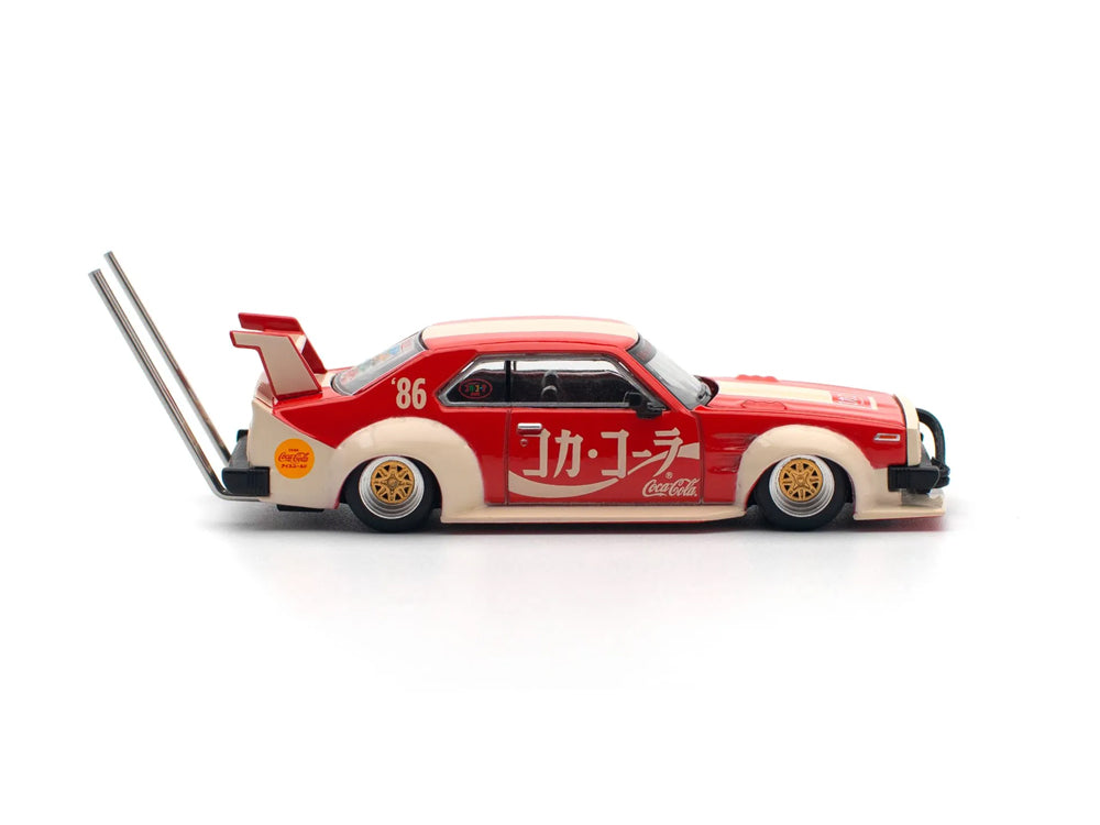 Pop Race 1/64 Nissan Skyline C210 Kaido Racer Bosozoku Style Coca Cola JP