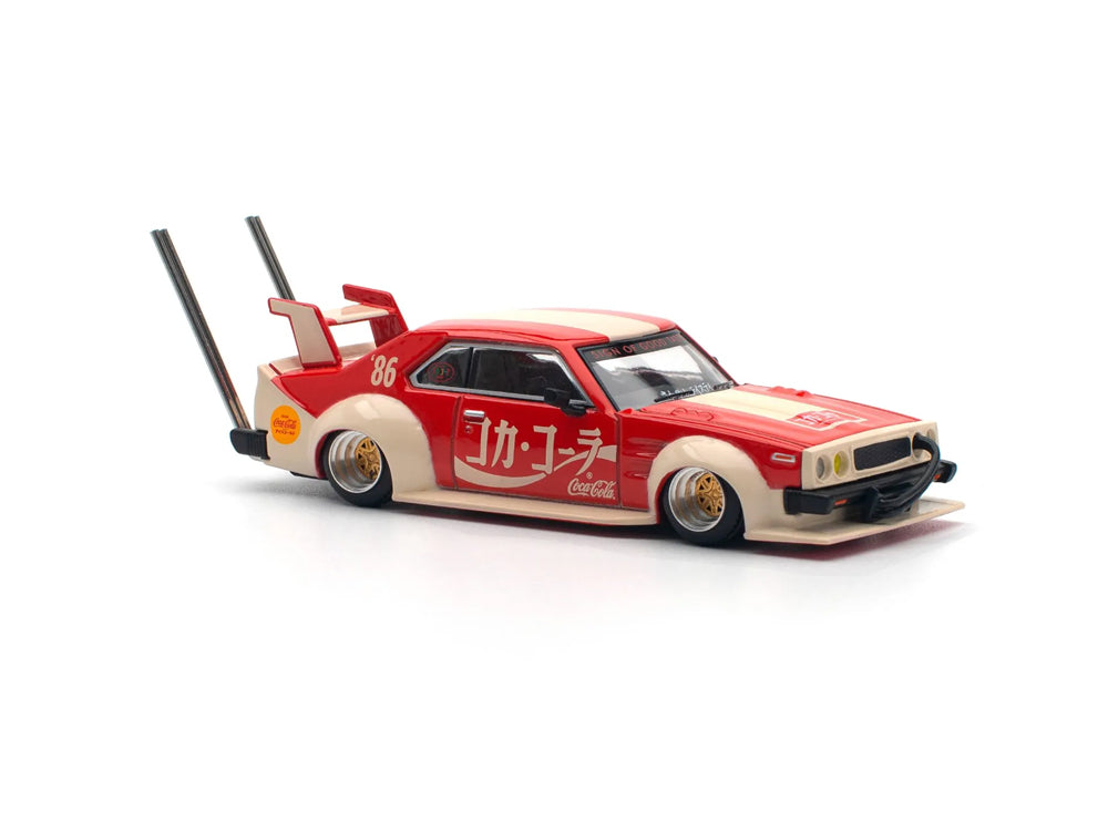 Pop Race 1/64 Nissan Skyline C210 Kaido Racer Bosozoku Style Coca Cola JP