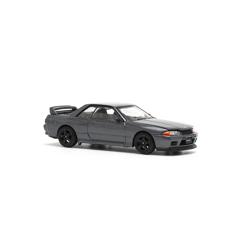 Pop Race 1/64 Nissan Skyline GT-R R32 Gun Grey Metallic