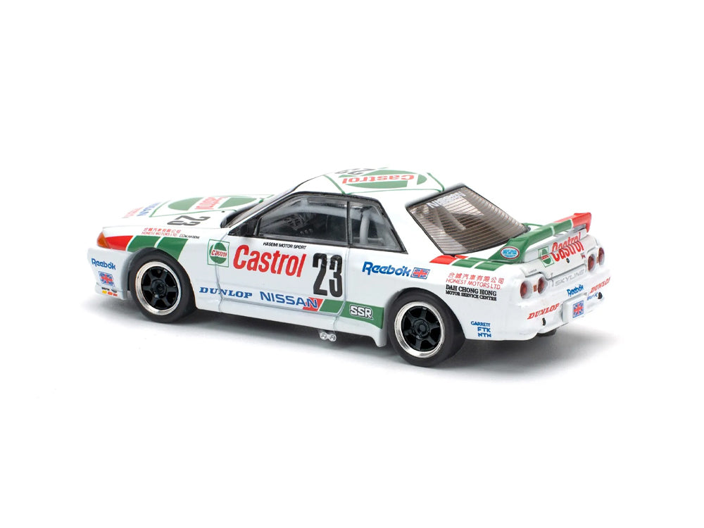 Pop Race 1/64 Nissan Skyline GT-R R32 Macau Guia Race 1990 Winner White