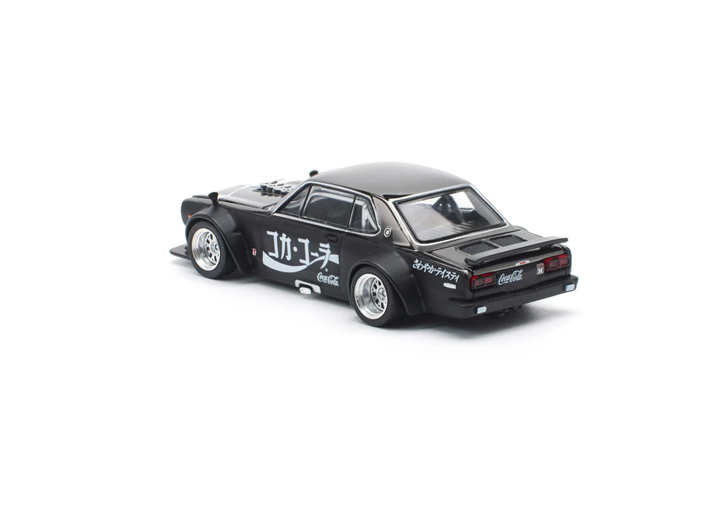 Pop Race 1/64 Nissan Skyline GT-R V8 Drift Hakosuka Coca Cola Zero JP Black Chrome