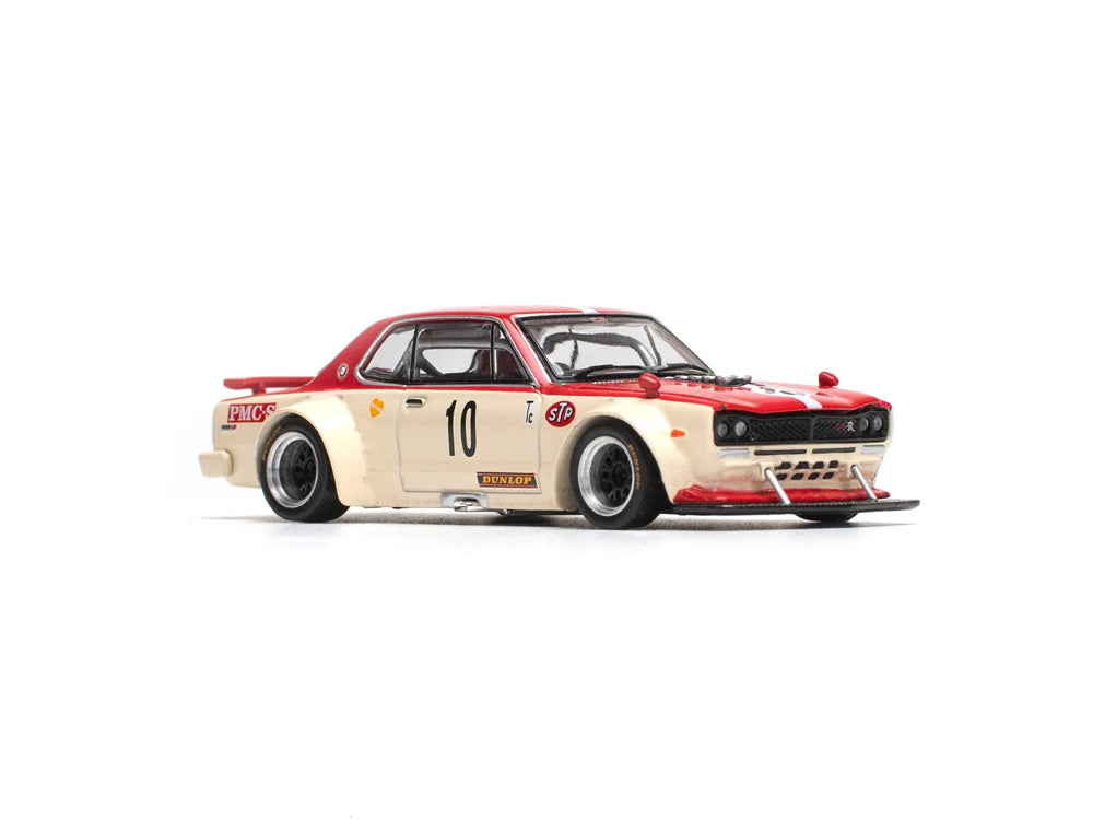 Pop Race 1/64 Nissan Skyline GT-R V8 Drift Hakosuka Watanabe Red/White