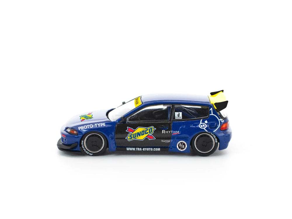 Pop Race 1/64 Pandem Honda Civic EG6 Blue/Black