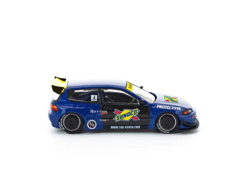 Pop Race 1/64 Pandem Honda Civic EG6 Blue/Black
