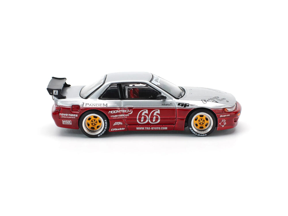 Pop Race 1/64 Pandem Nissan Silvia S13 Moontech Red