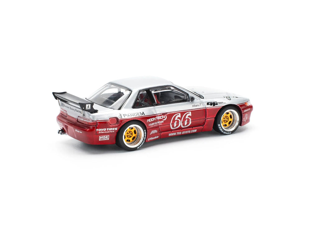 Pop Race 1/64 Pandem Nissan Silvia S13 Moontech Red