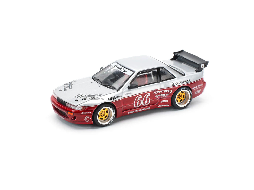 Pop Race 1/64 Pandem Nissan Silvia S13 Moontech Red