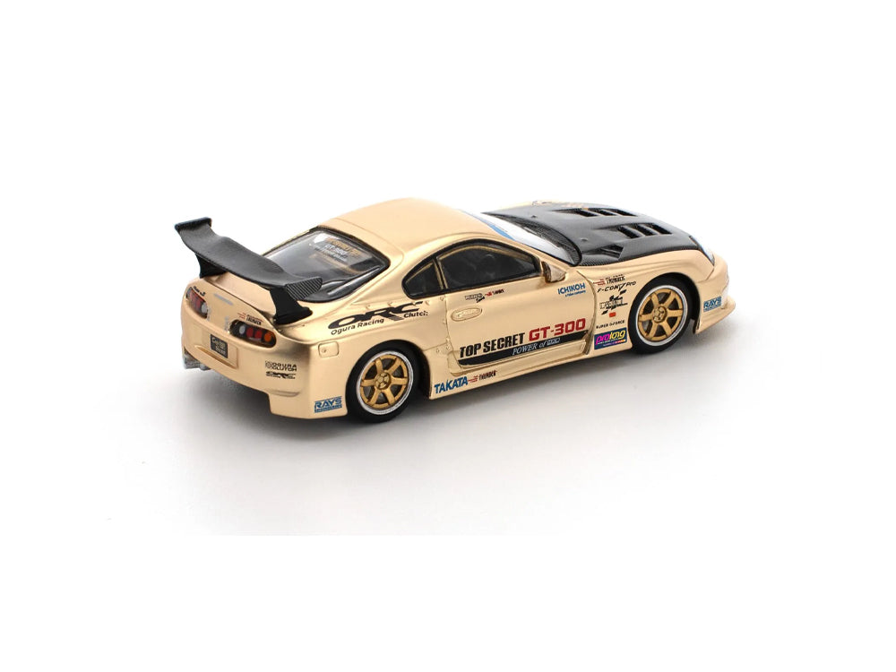Pop Race 1/64 Toyota Supra JZA80 GT300 Top Secret Chrome Gold