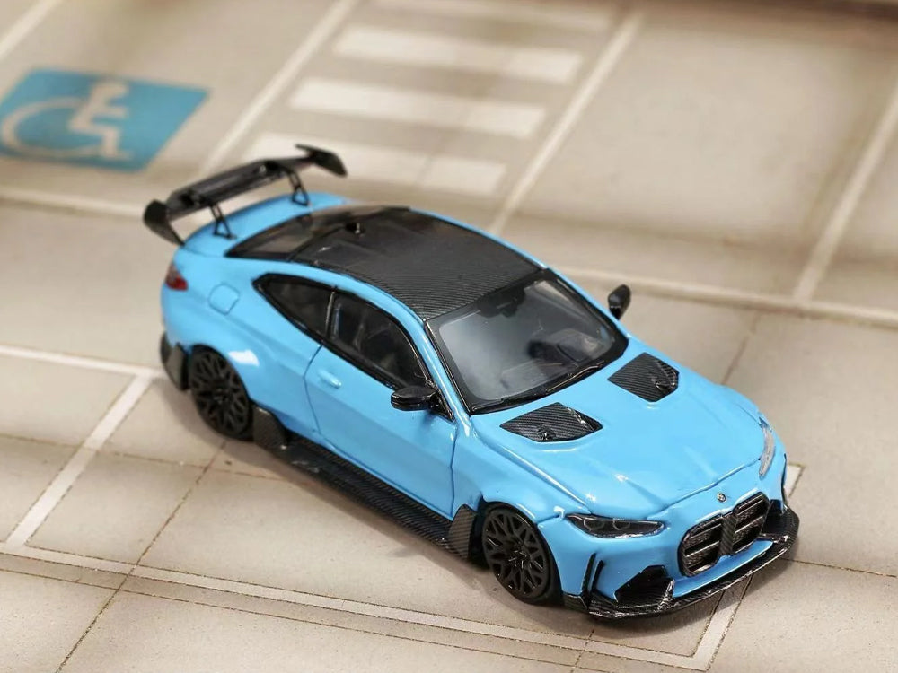 Street Weapon 1/64 BMW M4 ADRO Widebody Kit Miami Blue