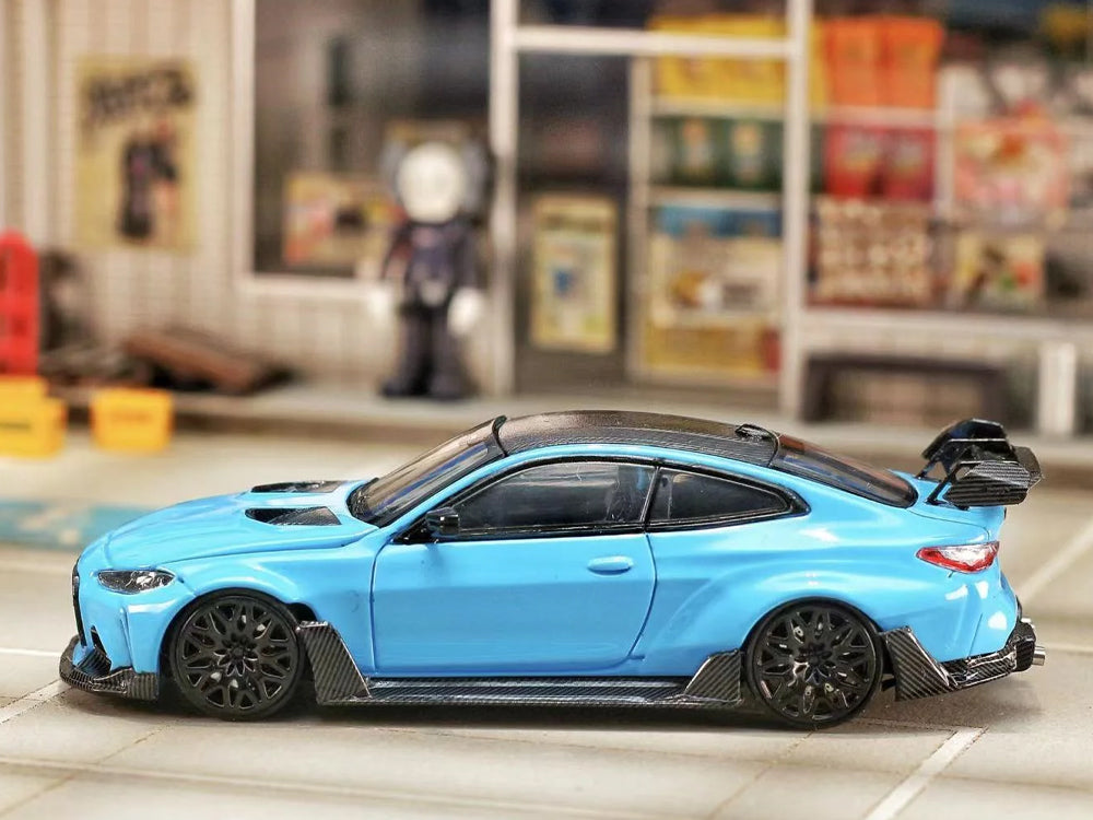 Street Weapon 1/64 BMW M4 ADRO Widebody Kit Miami Blue