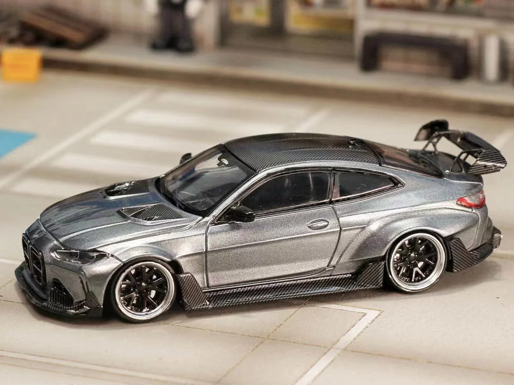 Street Weapon 1/64 BMW M4 ADRO Widebody Kit Titanium Steel Gray