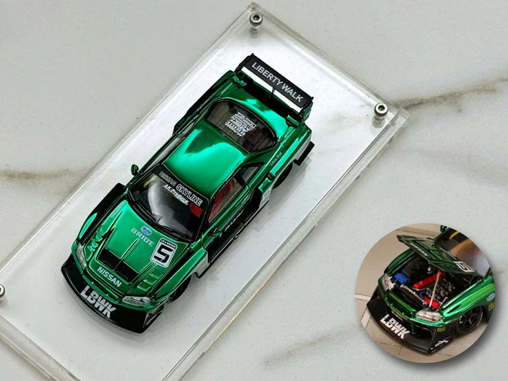 Street Weapon 1/64 LBWK Nissan Skyline ER34 Chrome Green Special Edition