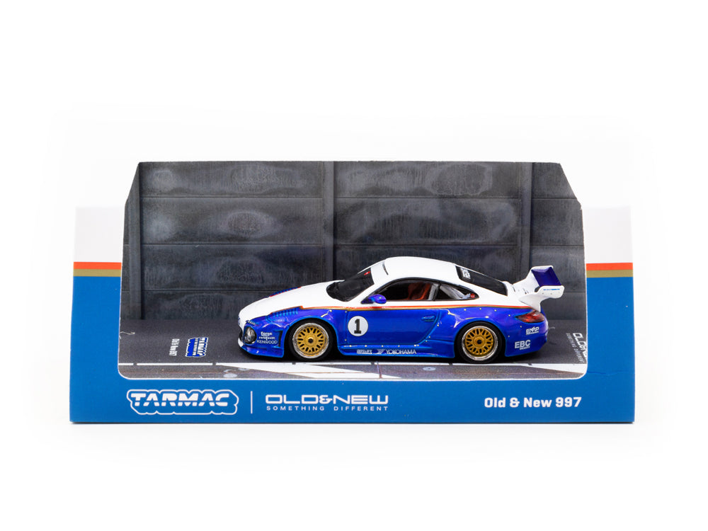 Tarmac Works 1/64 Old & New 997 Blue/White - Diecast Toyz Australia