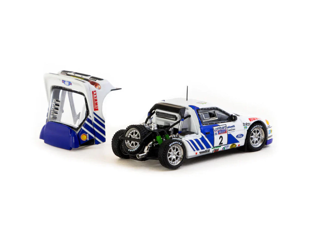 Tarmac Works 1/64 Ford RS200 Lombard RAC Rally 1986 Stig Blomqvist/Bruno Berglund