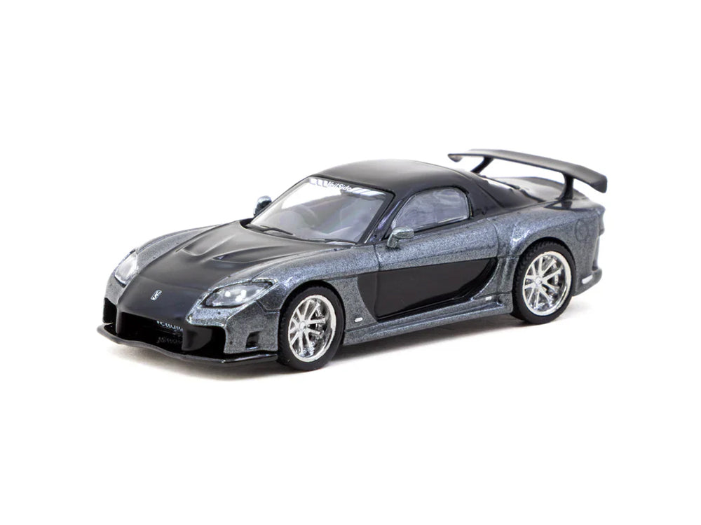 Tarmac Works 1/64 Mazda RX7 FD3S Veilside Fortune 7 Metallic Grey/Black