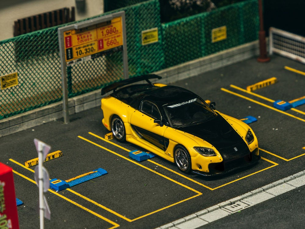 Tarmac Works 1/64 Mazda RX7 FD3S Veilside Fortune 7 Yellow/Black