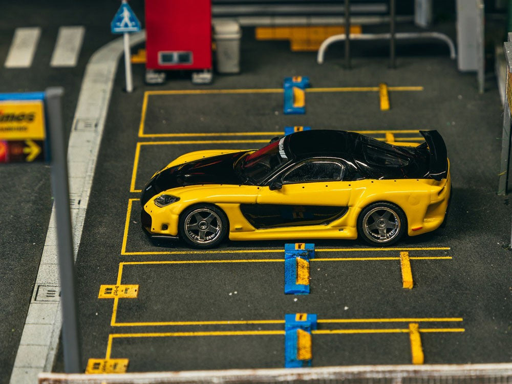 Tarmac Works 1/64 Mazda RX7 FD3S Veilside Fortune 7 Yellow/Black