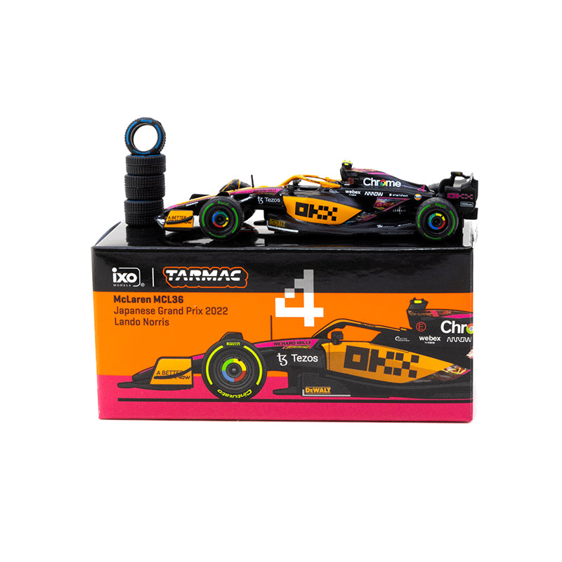 Tarmac Works 1/64 McLaren MCL36 Japanese Grand Prix 2022 Lando Norris