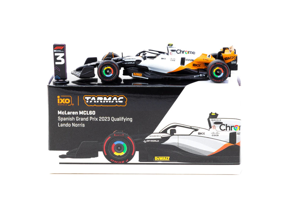 Tarmac Works 1/64 McLaren MCL60 Spanish Grand Prix 2023 Qualifying Lando Norris
