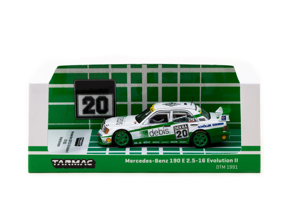 Tarmac Works 1/64 Mercedes 190E 2.5-16 EVO II DTM 1991 Michael Schumacher - Diecast Toyz Australia