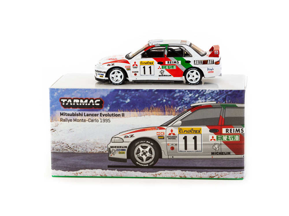 Tarmac Works 1/64 Mitsubishi Lancer Evolution II Rallye Monte Carlo 1995 T.Makinen/S.Harjanne